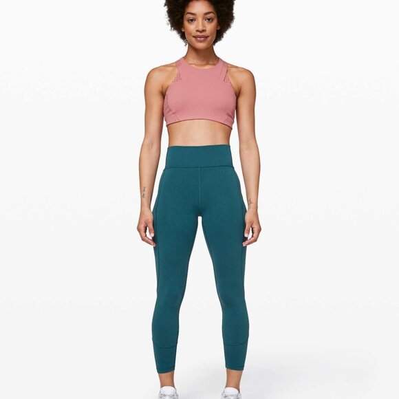 Lululemon In Movement Tight 25" *Everlux Bermuda Teal, Size 10 - Picture 2 of 8